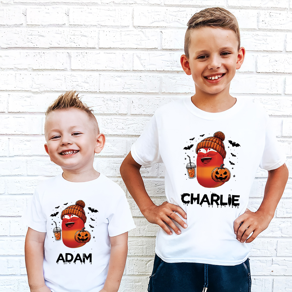 Personalized Larva's Halloween Funny Kid Shirt | Larva05