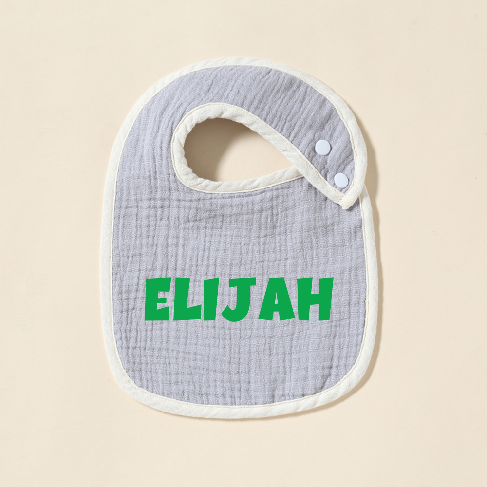 Personalized Embroidered Baby Cotton Bibs | CWBaby306