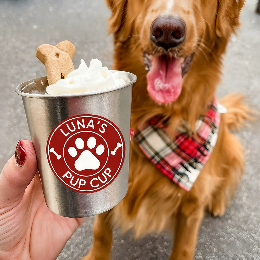 Personalized Pet Stainless Steel Reusable Pup Cup Mug | BKPet26301
