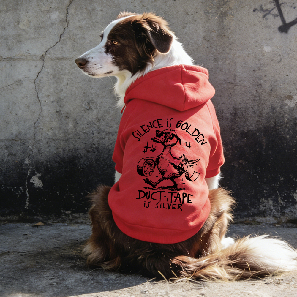 Silence Is Golden Sarcastic Puppy Hoodie | BKPet324