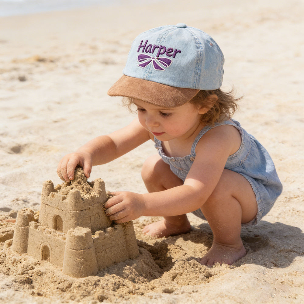 Personalized Embroidery Kid Denim Baseball Hat | CWBeach217
