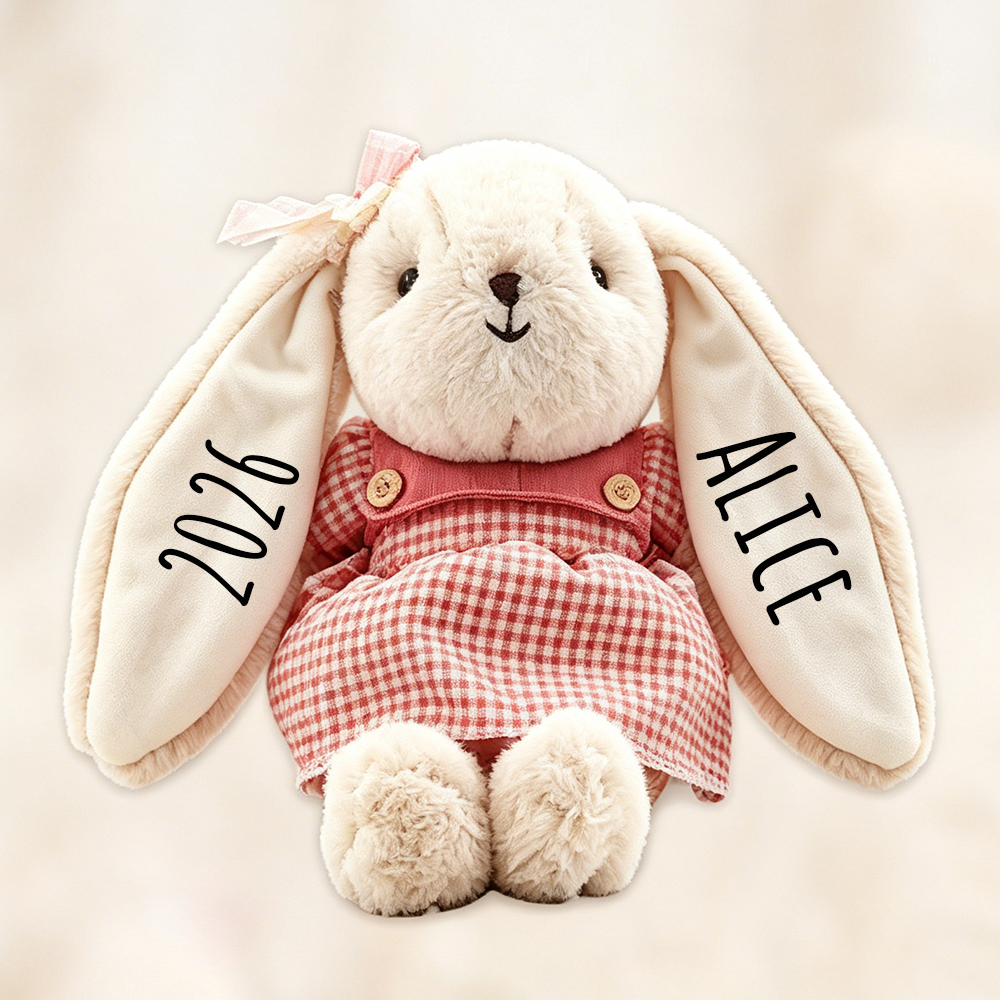 Personalized Comfortable Soft Bunny Plush Huggable Toy | CWToy183