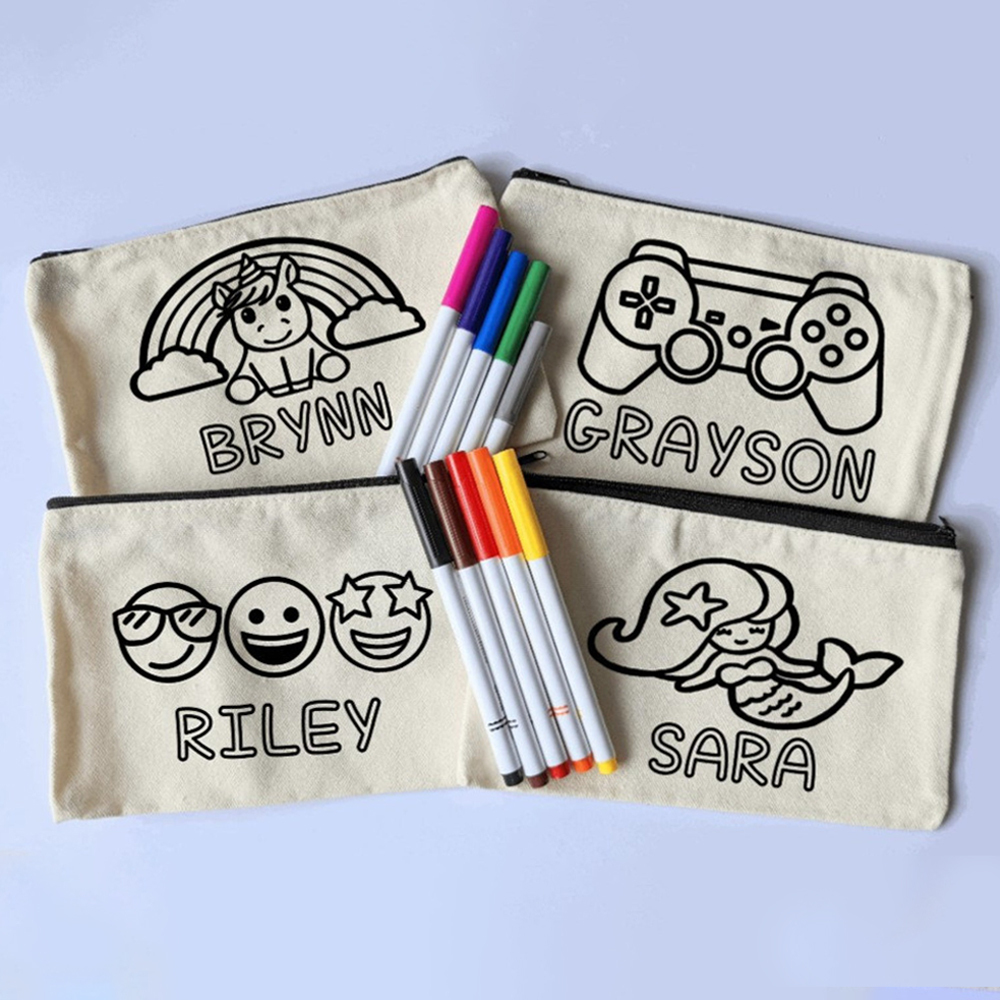 Personalized Gift Color Your Own Bag Kit (Colored Pencils Included)