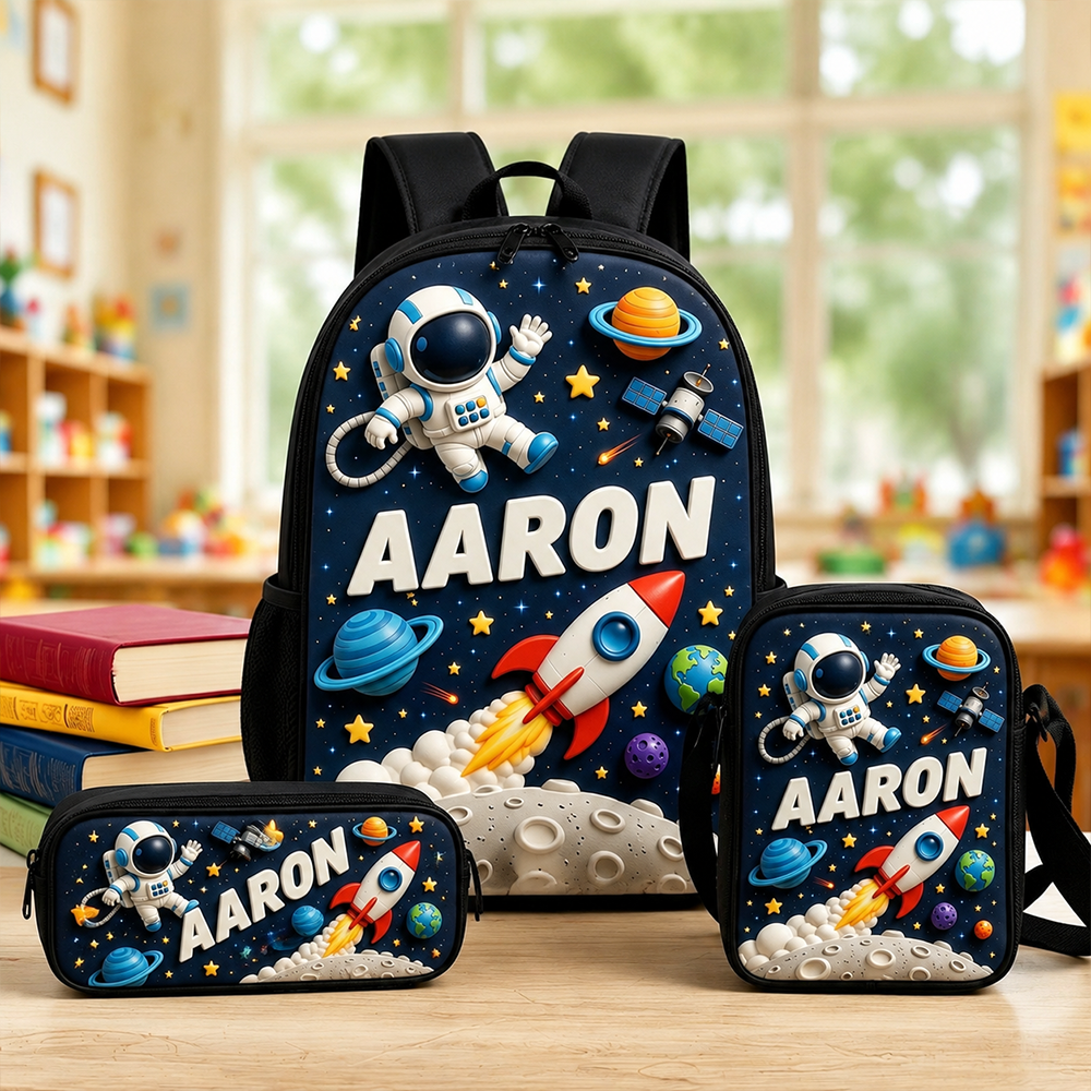 Personalized Kid Space Astronaut Backpack Set | CWPack382