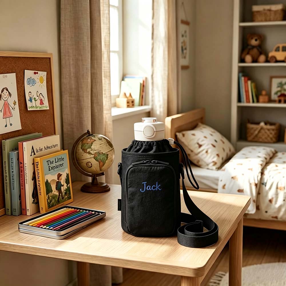 Personalized Embroidered Kids Water Bottle Carrier | CWPack387