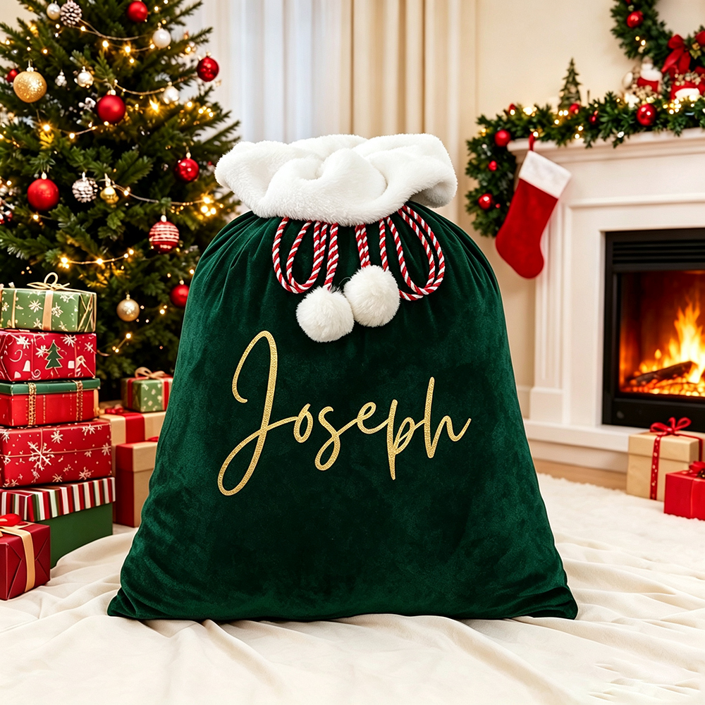 Personalized Christmas Velvet Santa Sack for Gifts | MCGift102