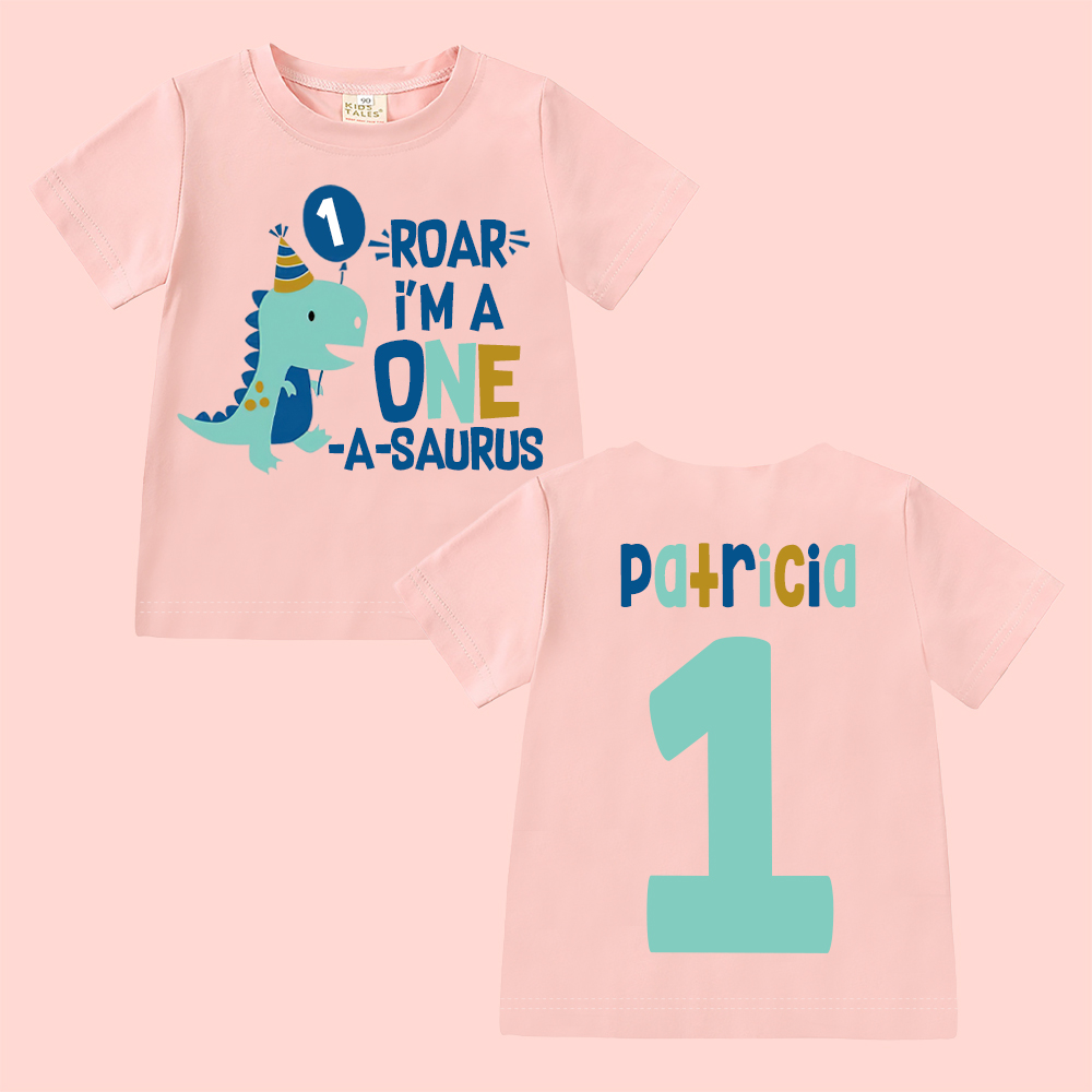 Personalized ROAR Dinosaur Theme Birthday T-Shirt | inBirth18