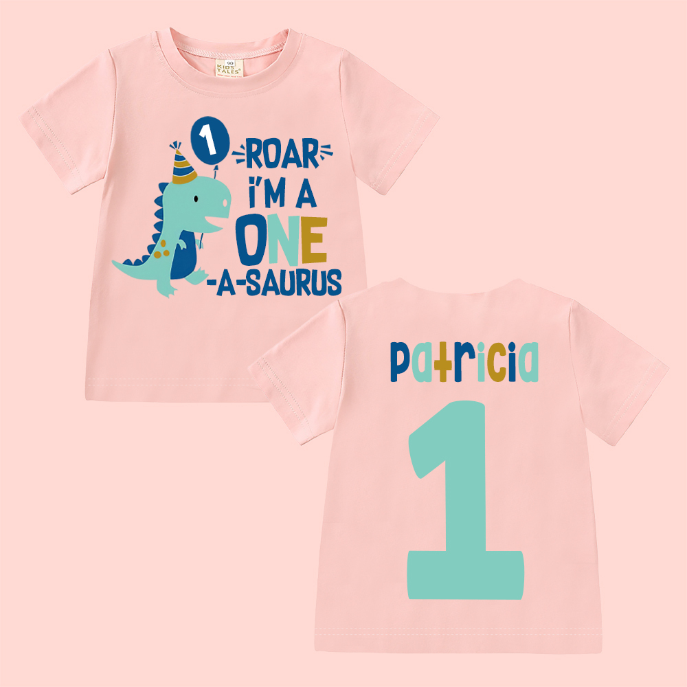 Personalized ROAR Dinosaur Theme Birthday T-Shirt | inBirth18