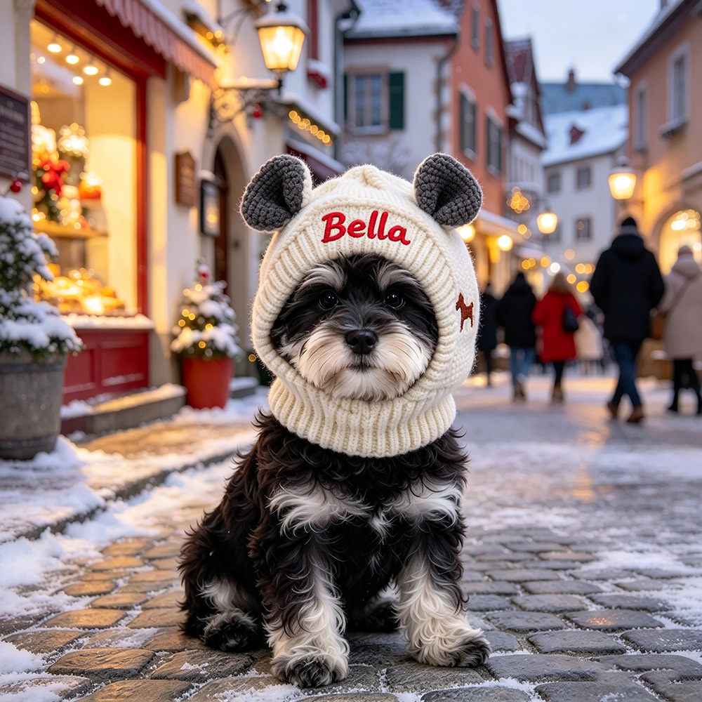 Personalized Embroidered Pet Winter Anti Noise Earmuffs Hat | BKPet206