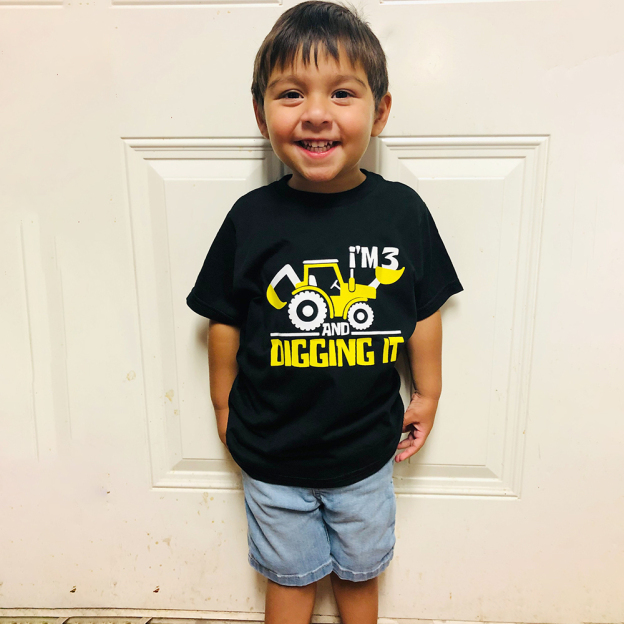 Personalized Digging It Construction Birthday T-Shirt | inBirth22