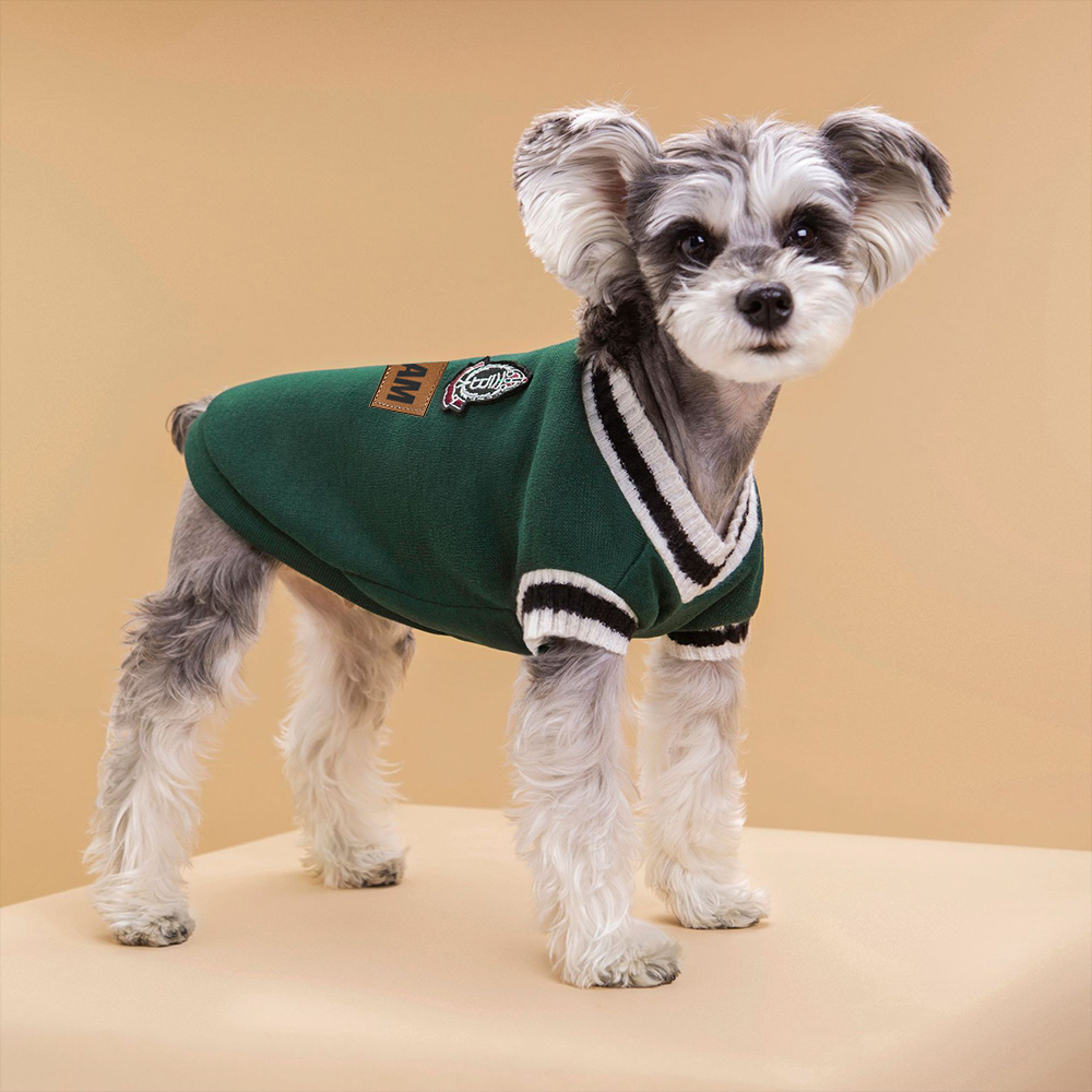 Personalized Leather Patch Pets Sweater | BKPet98