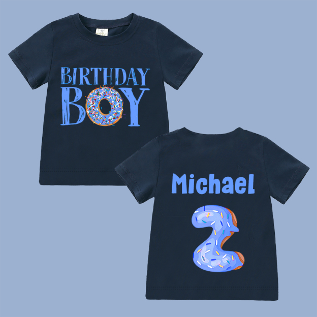 Personalized Donut Sprinkles Theme Birthday T-Shirt | inBirth29