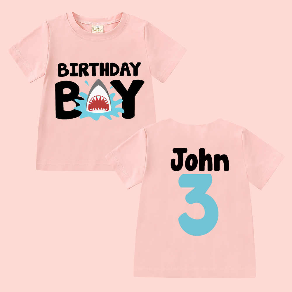 Personalized Boy Shark Birthday T-Shirt | inBirth30