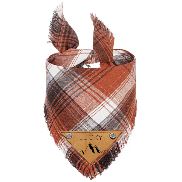 Personalized Plaid Dog Bandana for Comfort & Unique | BKPet42