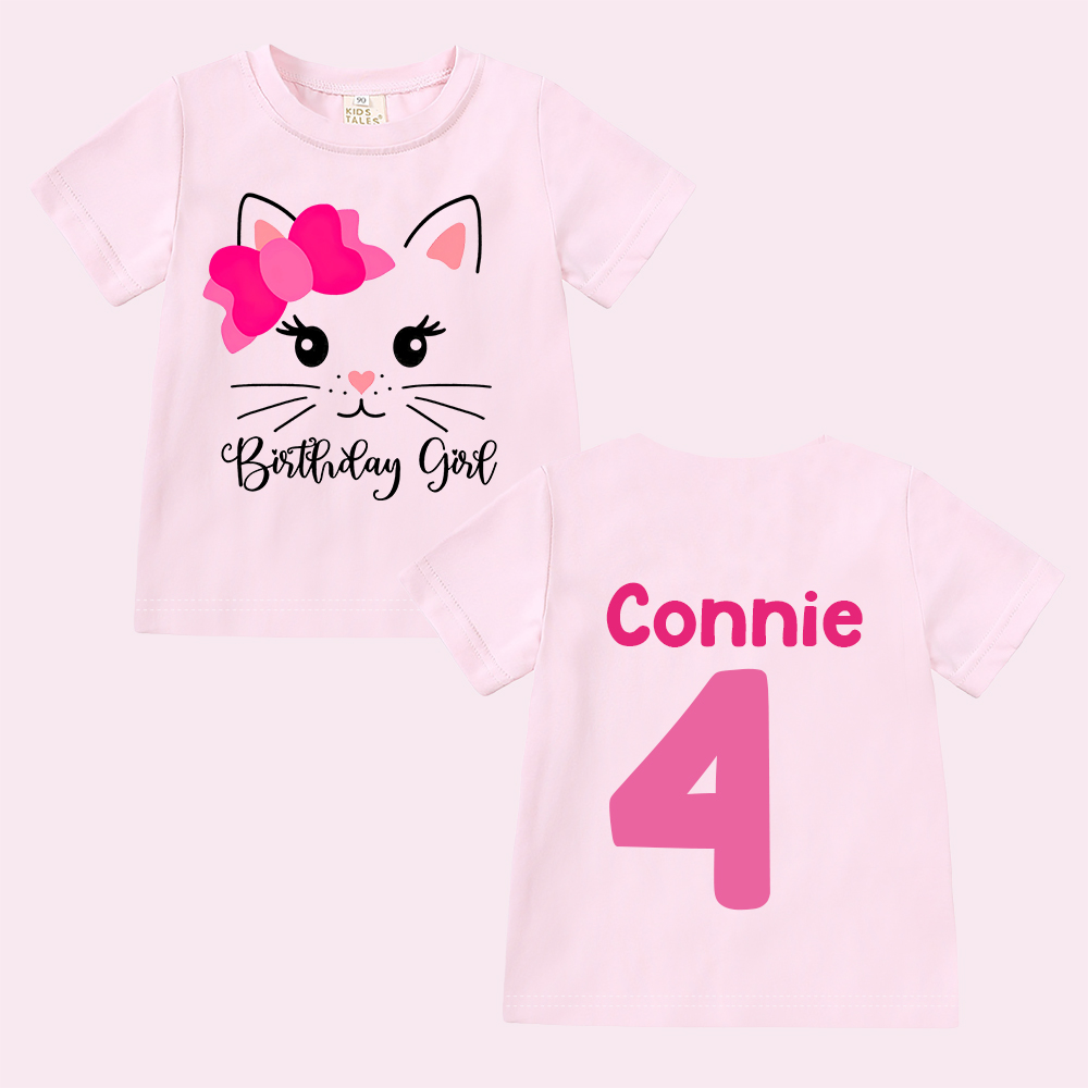 Personalized Cat Theme Kitten Birthday T-Shirt | inBirth32