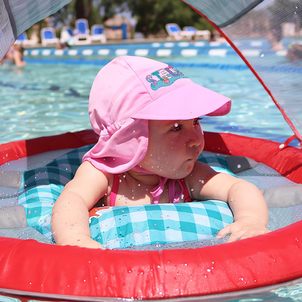 Personalized Kids UV Sun Hat with Neck Protection | CWBeach171