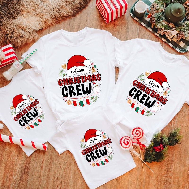 Personalized Family Christmas Monogrammed Name T-Shirt| Match0416