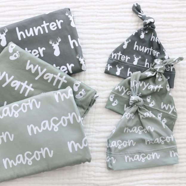 Personalized Baby Swaddle Blanket Set for Comfort & Unique | BBBlanket04