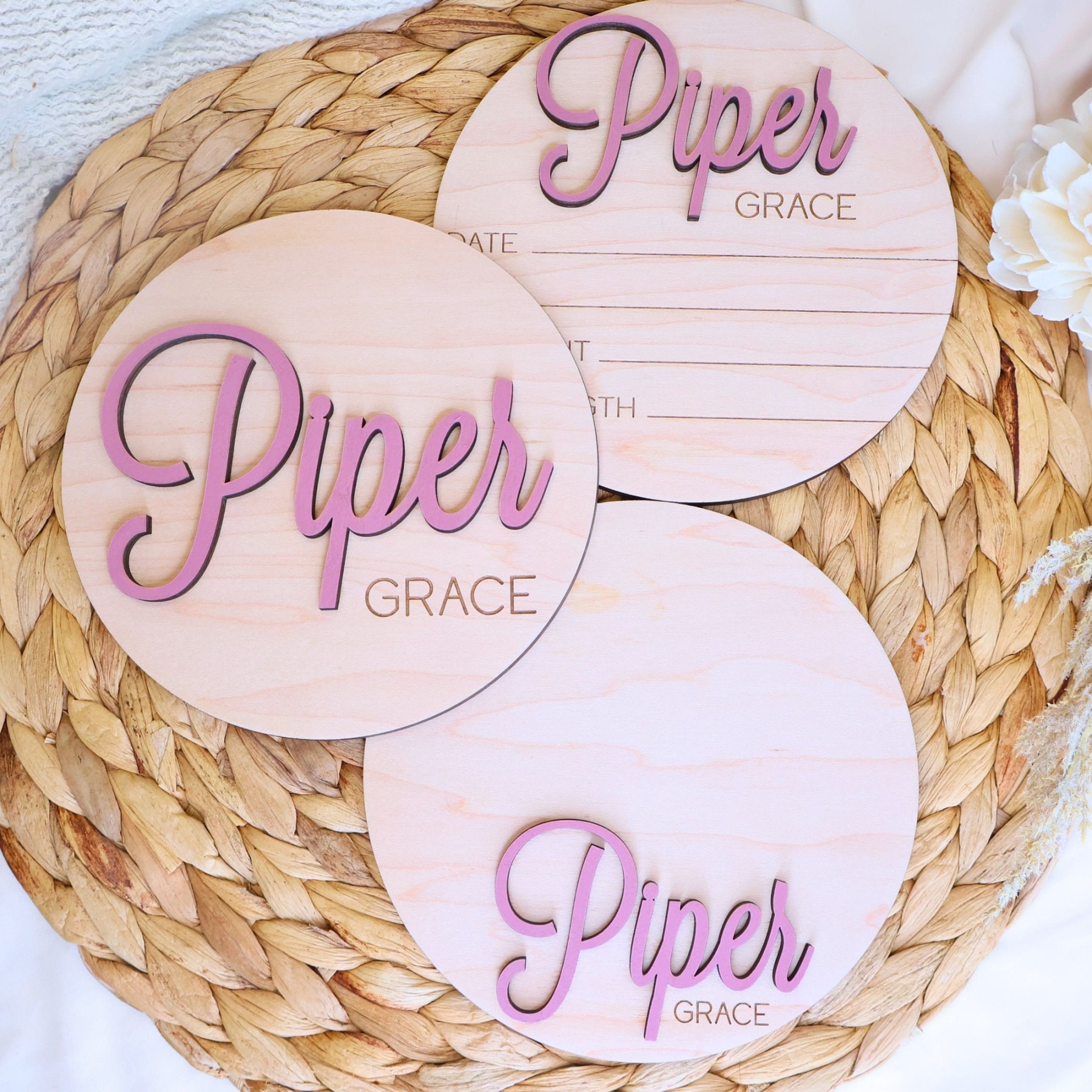 Personalized Wooden Newborn Baby Name Sign | CWBaby95