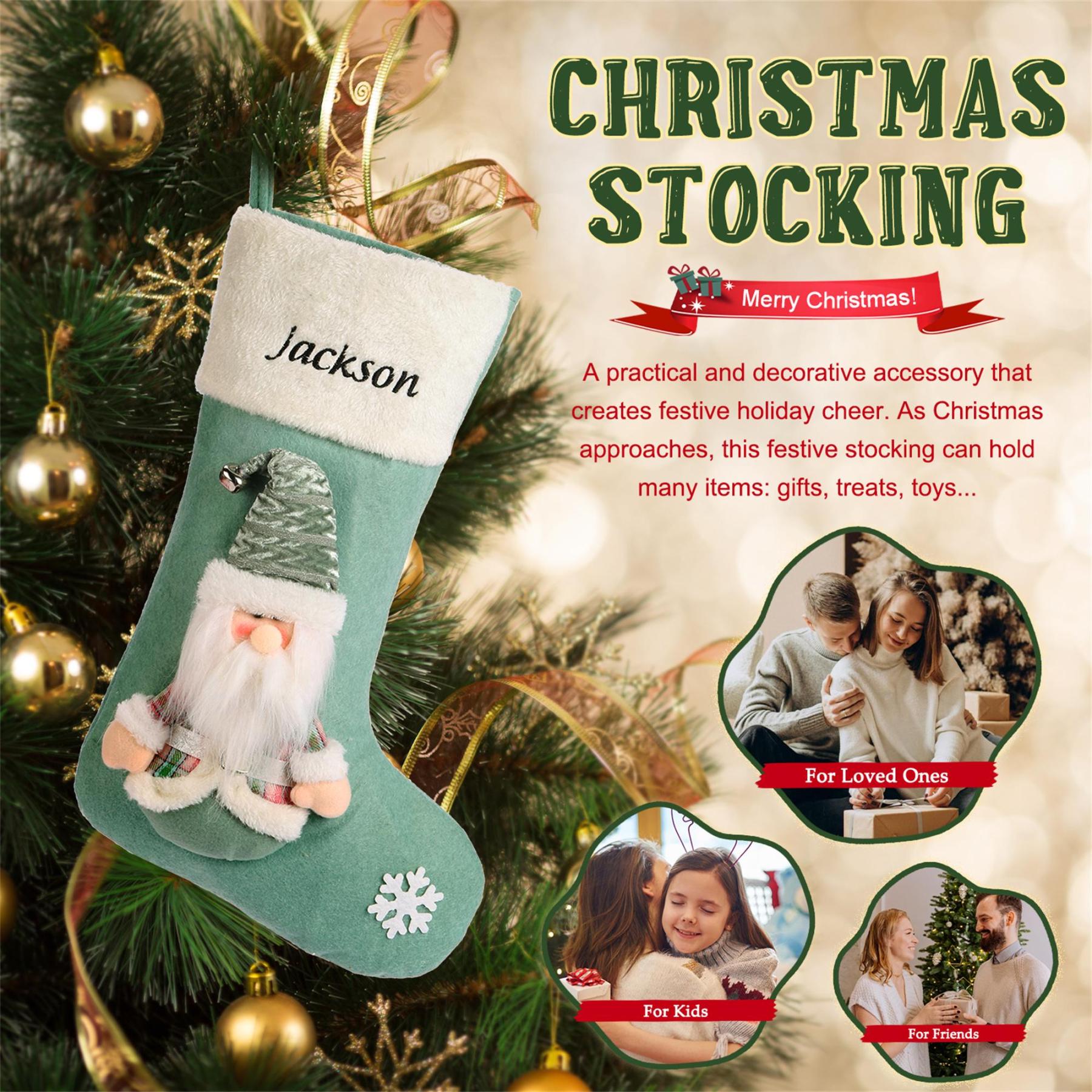 Personalized Embroidered Cute Pattern Christmas Stocking | MCGift207
