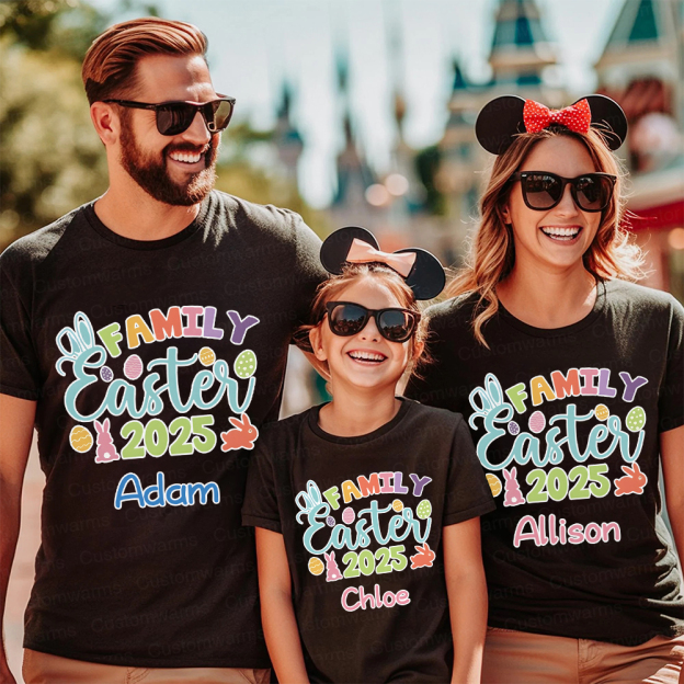 Personalized Family Happy Easter Matching Shirt | CWEaster65