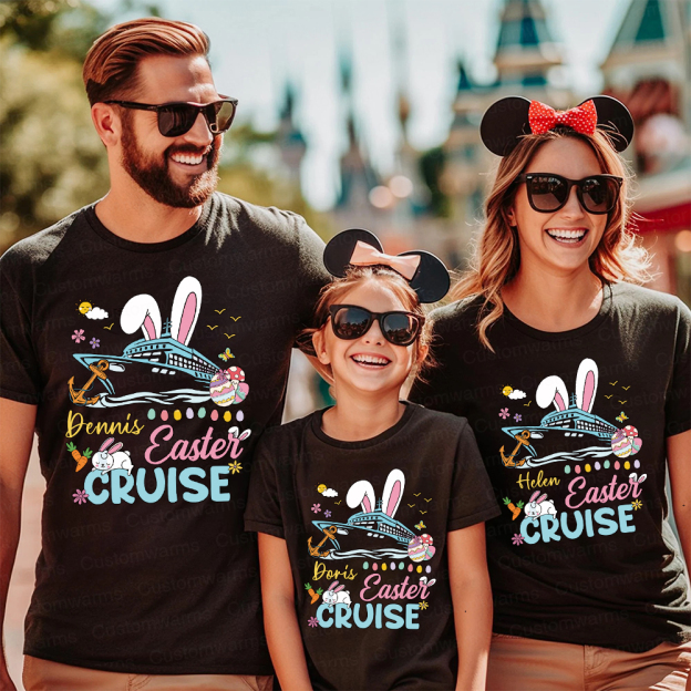 Personalized Family Happy Easter Matching Shirt | CWEaster70