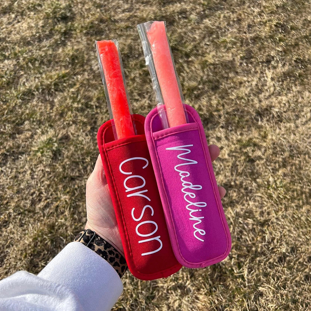 Personalized Icy Frozen Yogurt Popsicle Holder | CWBeach179