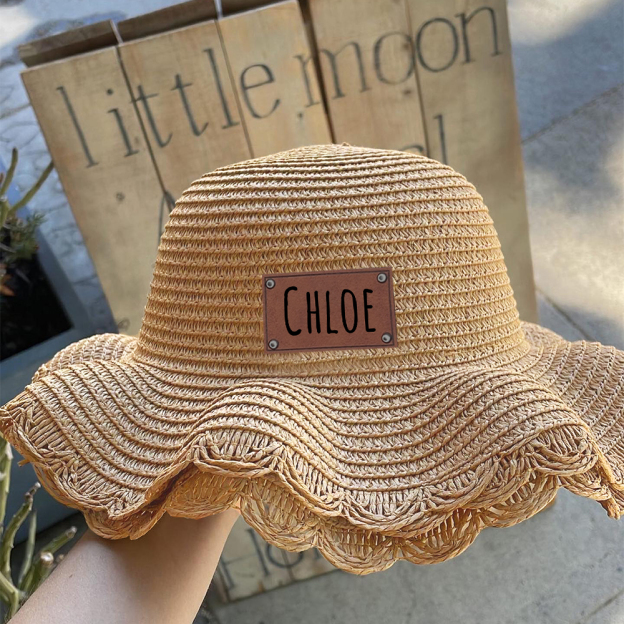 Personalized Lovely Straw Bucket Beach Hats with Matching Purse for Comfort & Unique | CWBeach87
