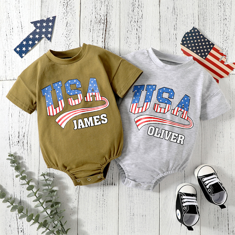 Personalized 4th of July Independence Day Romper | CWBaby246