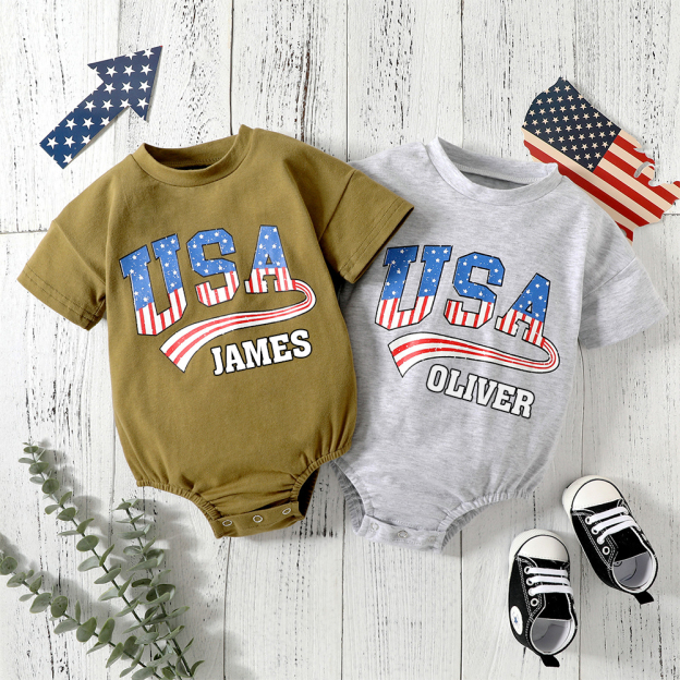 Personalized 4th of July Independence Day Romper | CWBaby246