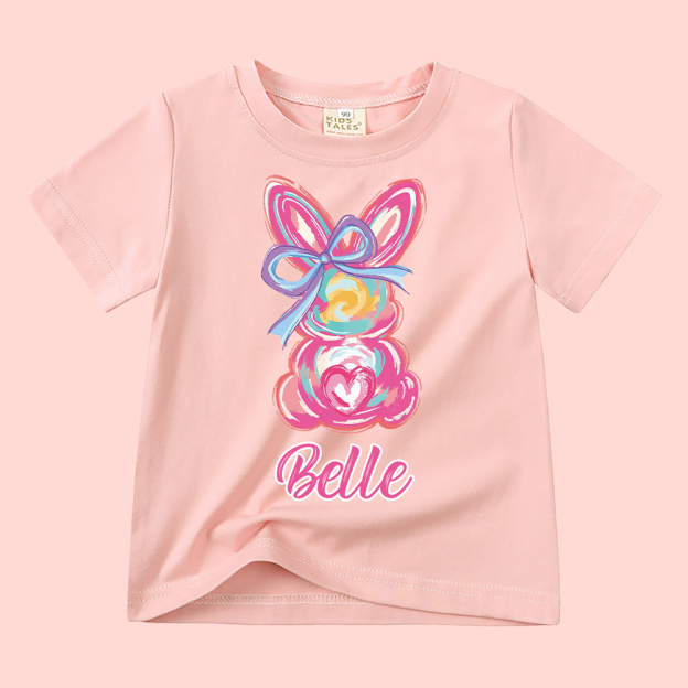 Personalized Kid Cozy Soft Easter Bunny T-Shirt | inTee13