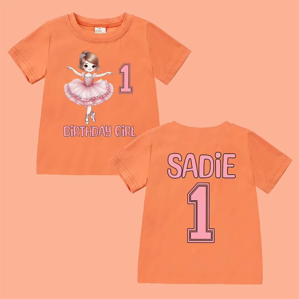 Personalized Ballet Dancer Theme Birthday T-Shirt | inBirth35