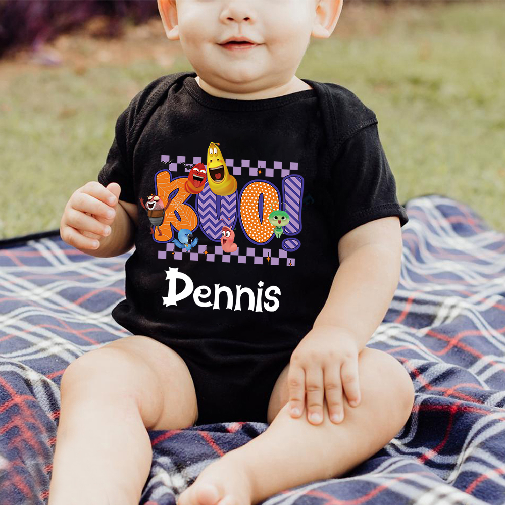 Personalized Larva's Halloween Funny Baby Romper | Larva03