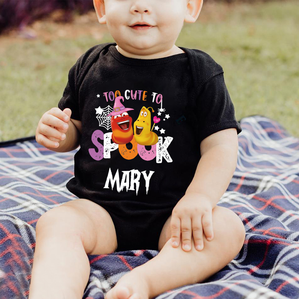 Personalized Larva's Halloween Funny Baby Romper | Larva04