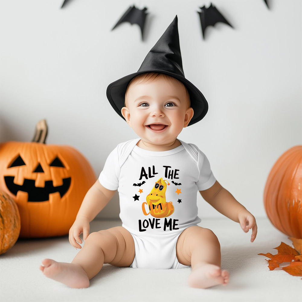 Personalized Larva's Halloween Funny Baby Romper | Larva17