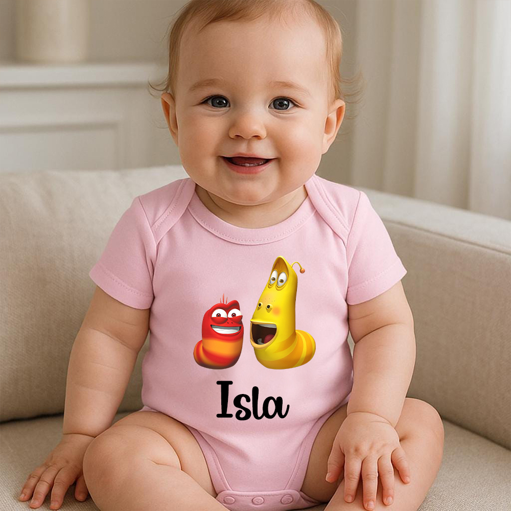 Personalized Larva's Funny Baby Romper | Larva24
