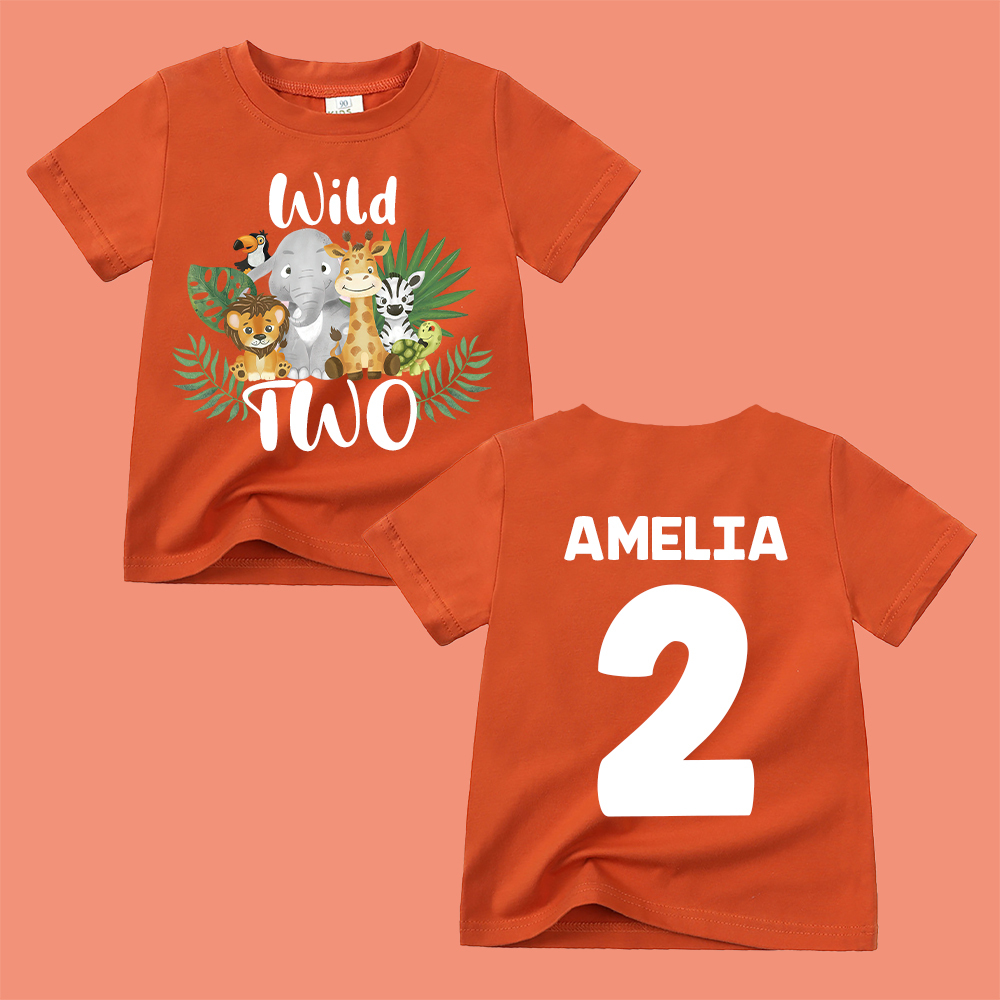 Personalized Forest Feral Floral Zoo Birthday T-Shirt | inTee19