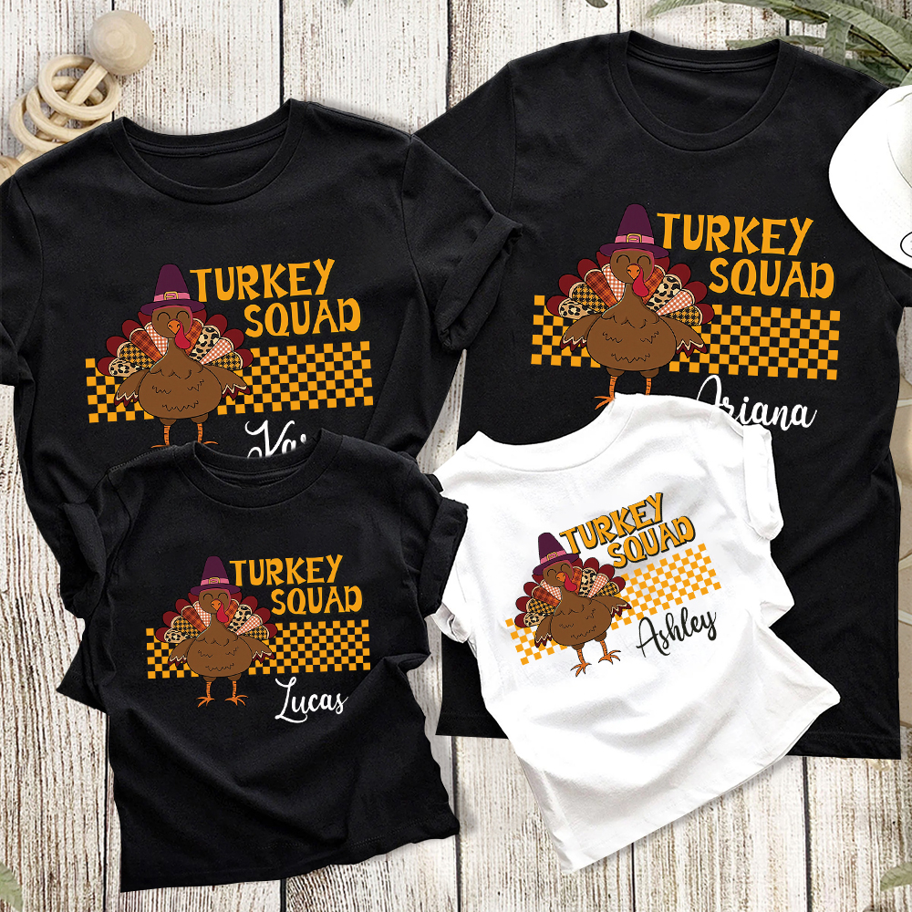 Personalized Turkey Squad Family Matching Shirt | CWThanks09