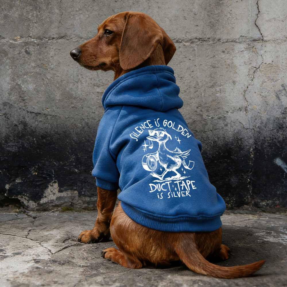 Silence Is Golden Sarcastic Puppy Hoodie | BKPet324