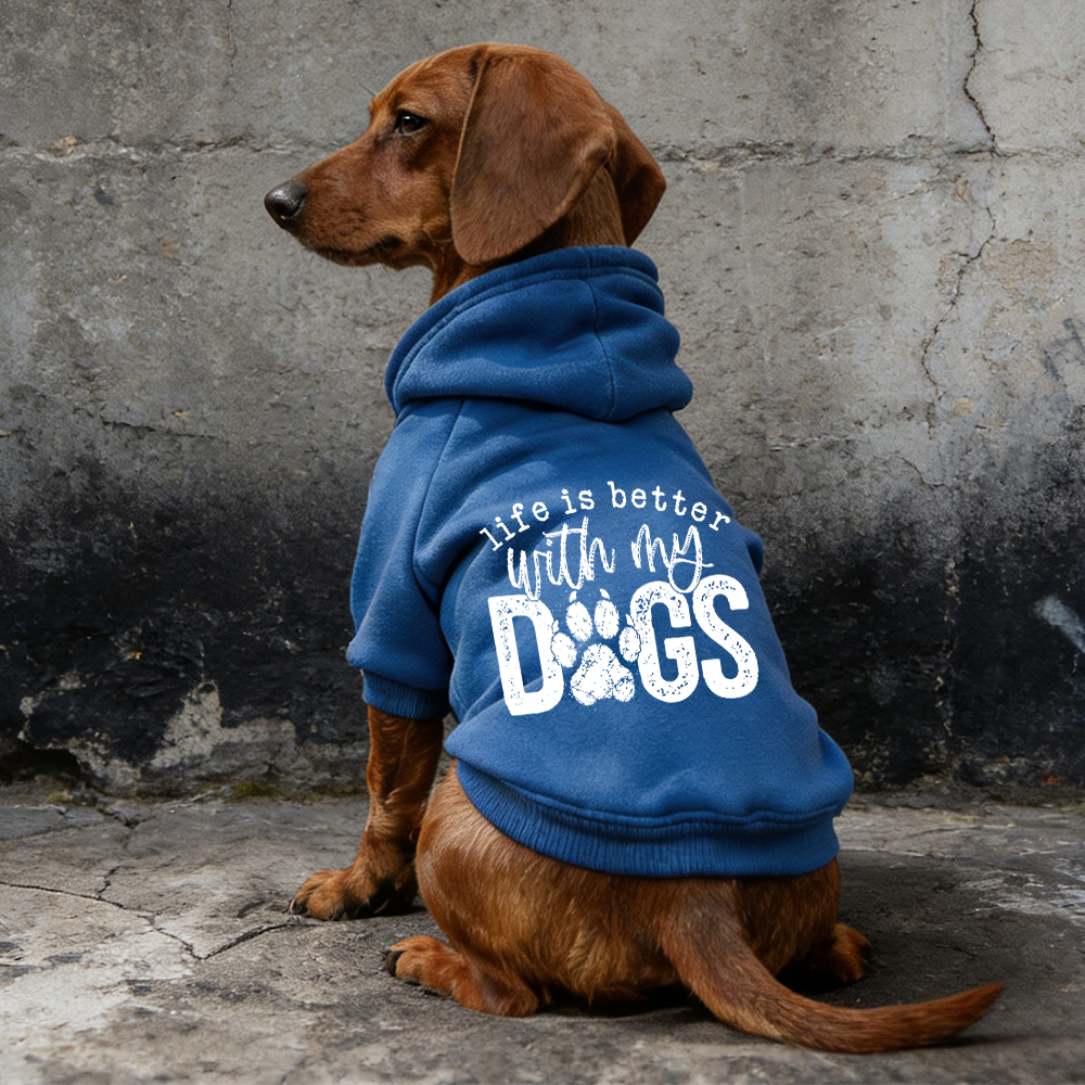 LIFE IS BETTER WITH MY DOSS Puppy Hoodie | BKPet325