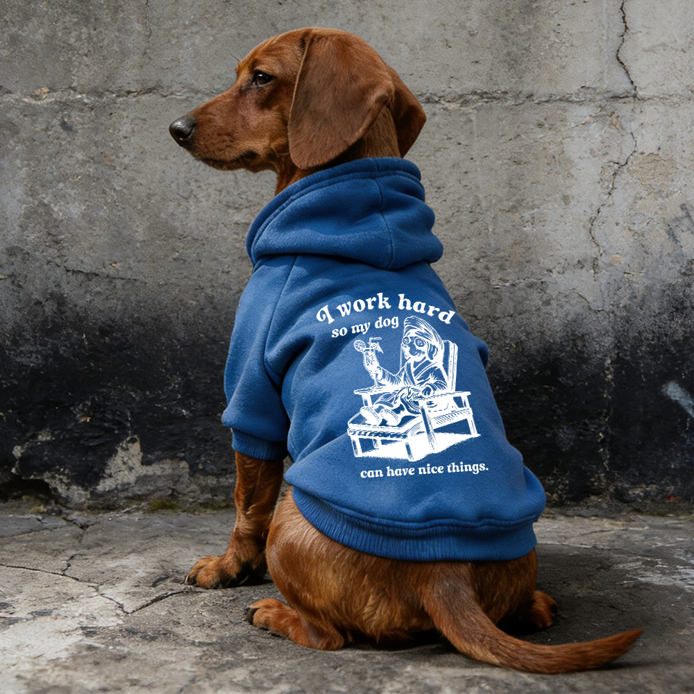 I WORK HARD SO MY DOG CAN HAVE NICE THINGS Puppy Hoodie | BKPet327
