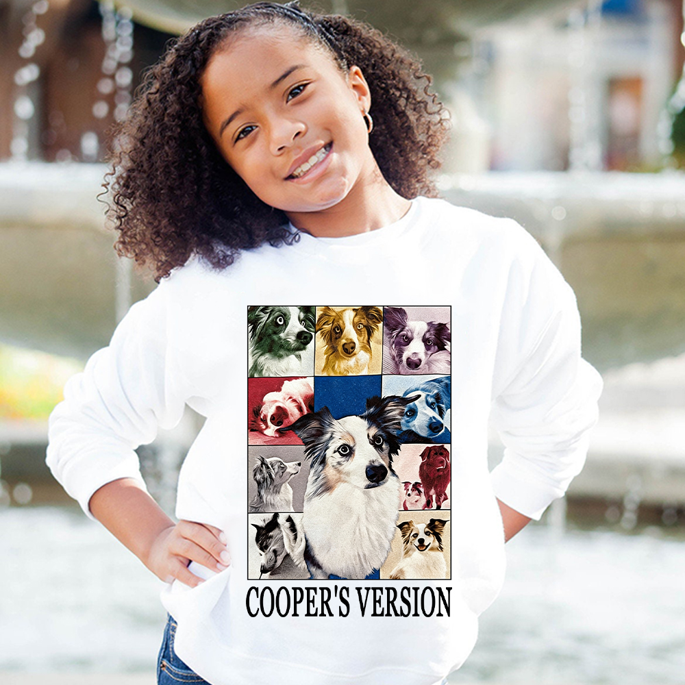 Personalized Pet Version Collage Crew Neck Sweatshirt | BKPet352