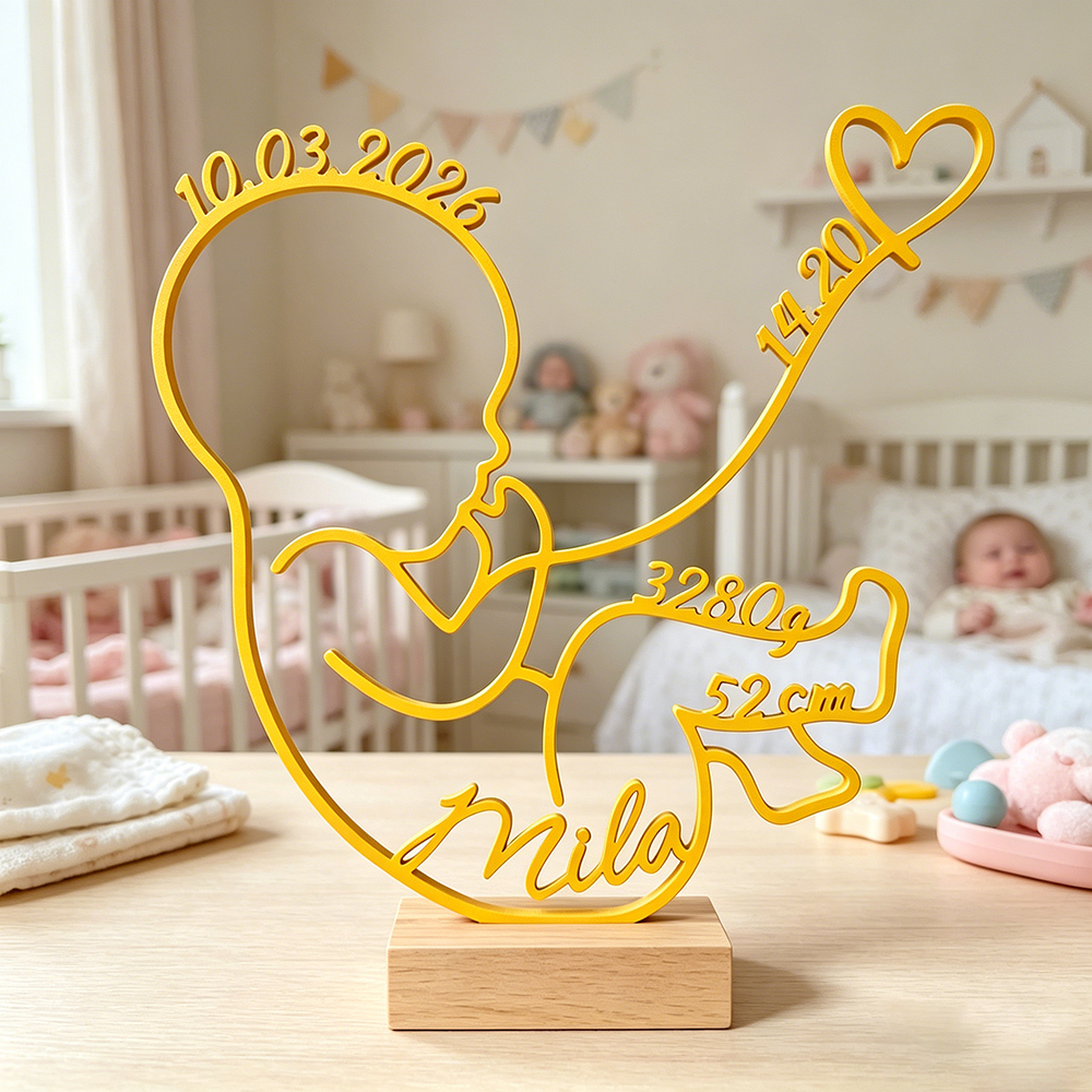 Personalized 3D Baby Birth Stand Decor for Unique & Love | CWGift59