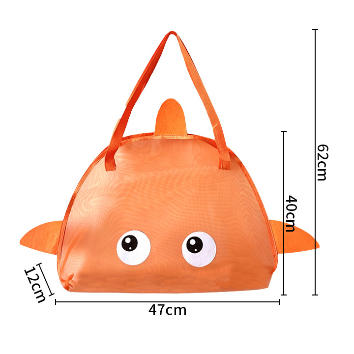 Personalized Embroidered Seashell Zipper Mesh Beach Bag | CWBeach256