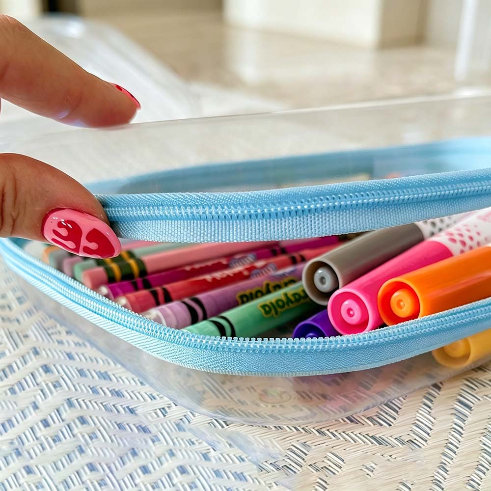 Personalized Kids Cute Doodle Hard Shell Zipper Pencil Box | CWPack375