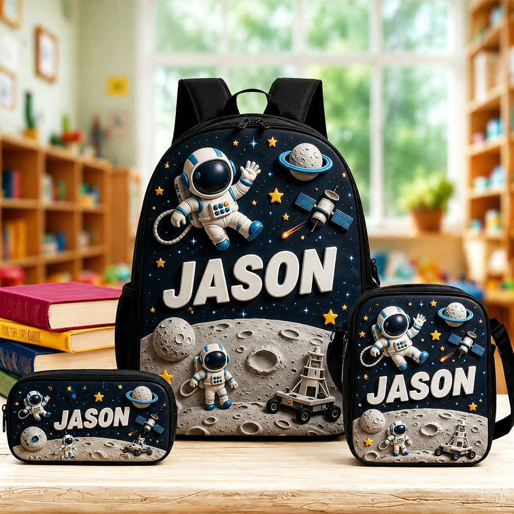 Personalized Kid Space Astronaut Backpack Set | CWPack382