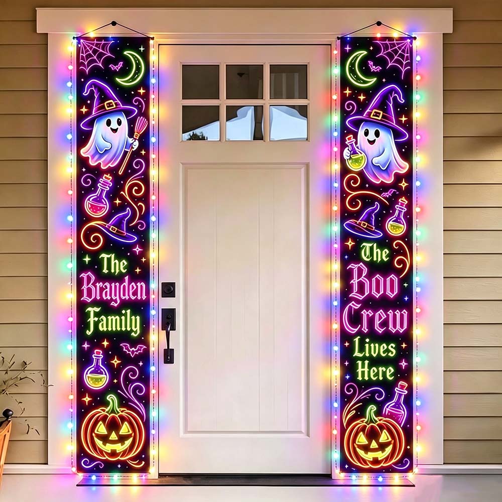 Personalized Halloween Family Name Door Banners | CWHalloween113