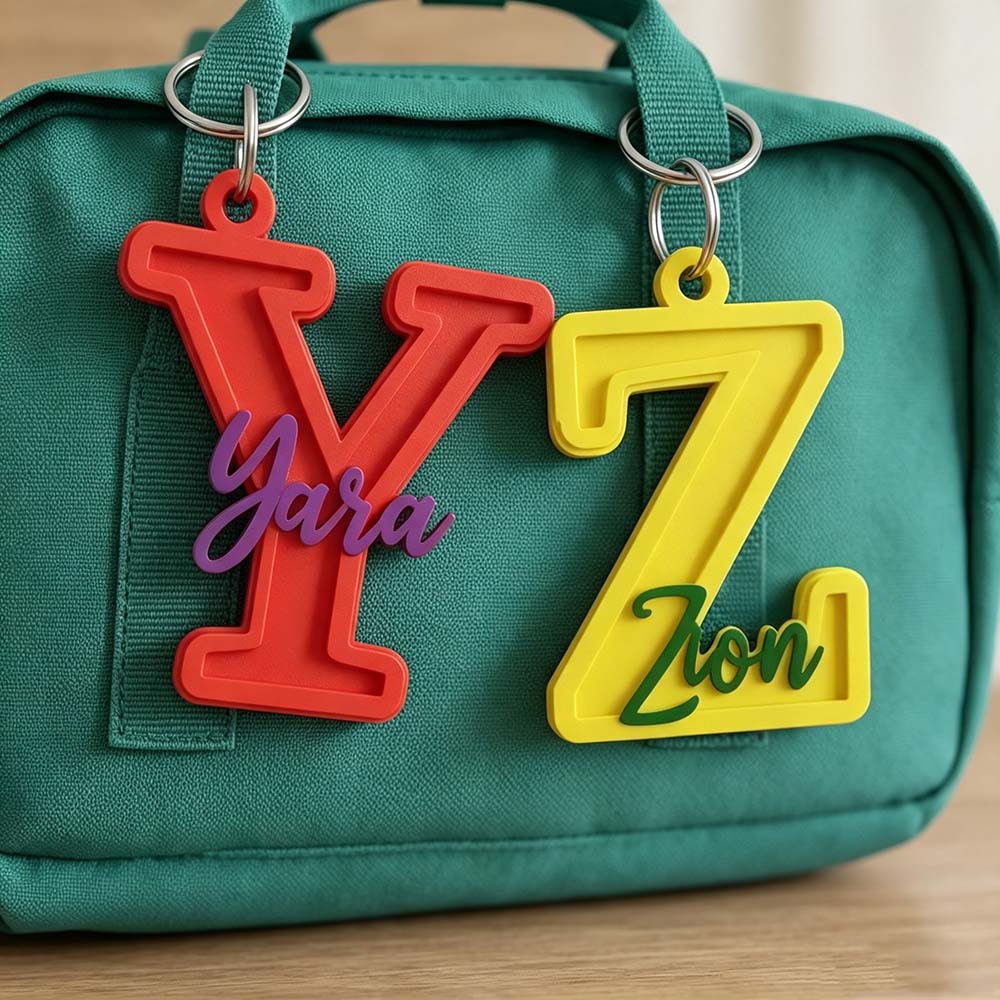 Personalized 3D Printed Backpack Name Tag | CWGift96