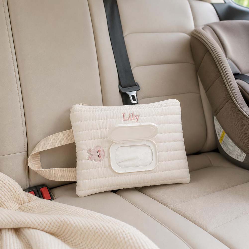 Personalized Embroidered Quilted Baby Wipe Pouch | CWBaby530
