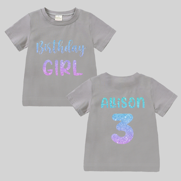 Personalized Colourful Birthday Girl Birthday T-Shirt | inBirth28
